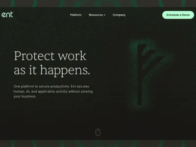 Ent logo, the intent-aware workspace security platform