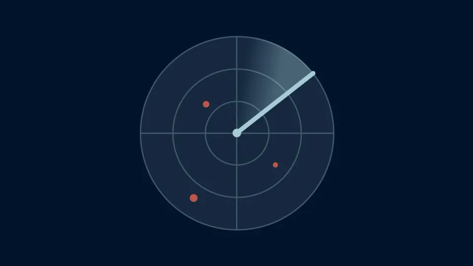 Radar-style illustration representing VulnHunter's attacker-first vulnerability scanning