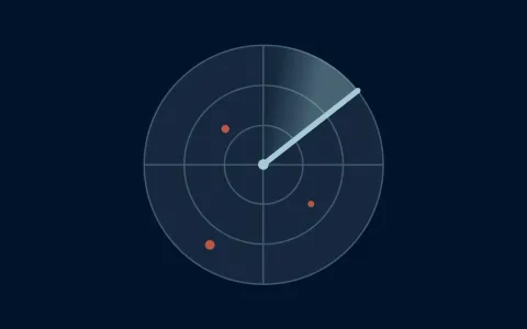Radar-style illustration representing VulnHunter's attacker-first vulnerability scanning