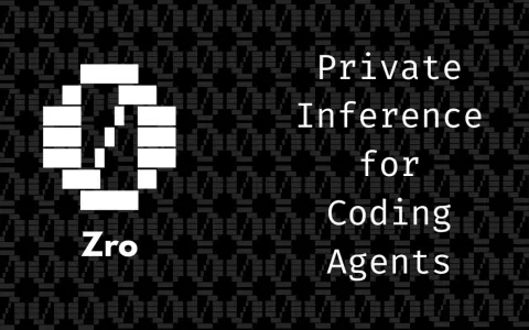 Zro wordmark logo, the private inference API for AI coding agents
